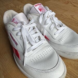 Reebok Classic White and Red Shoes
